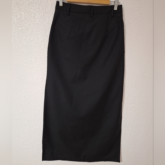 NWT COMMENSE Elegant Black Maxi Skirt - Picture 2 of 13